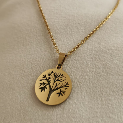 Levensboom Sieraden Set – Roestvrijstalen Ketting + Oorbellen vol Betekenis