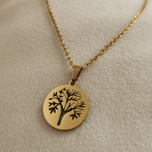 Levensboom Sieraden Set – Roestvrijstalen Ketting + Oorbellen vol Betekenis