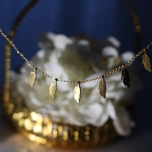 Veren Set Sieraden - Roestvrijstalen Ketting & Oorbel